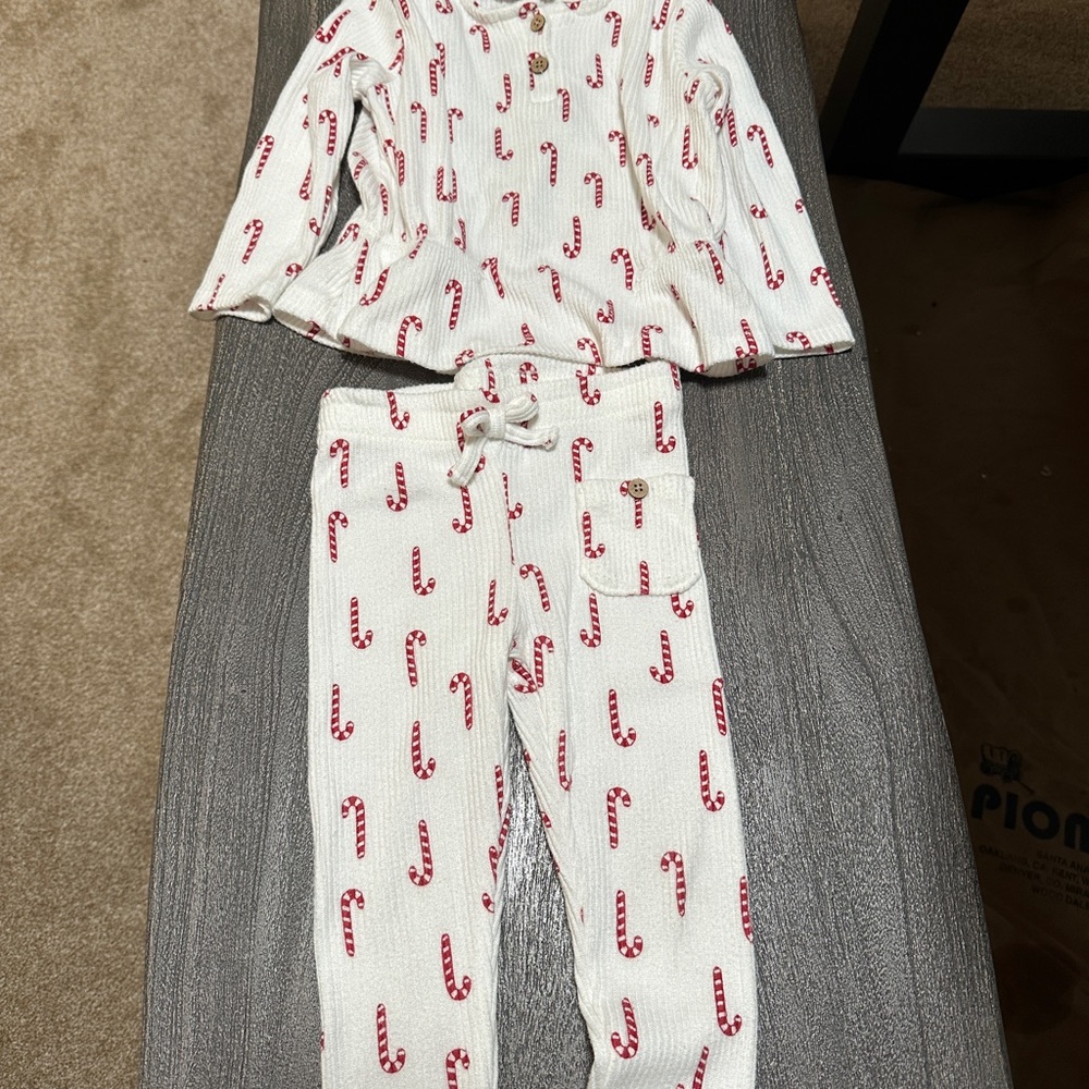 Jessica Simpson Candy Cane Outfit 18m -2T